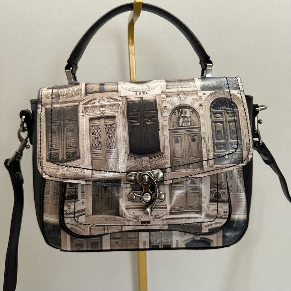 Patricia Nash Doorways to Italy monochromatic satchel
